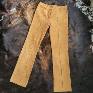 Vintage Y2K Suede Leather Western Pants (28")